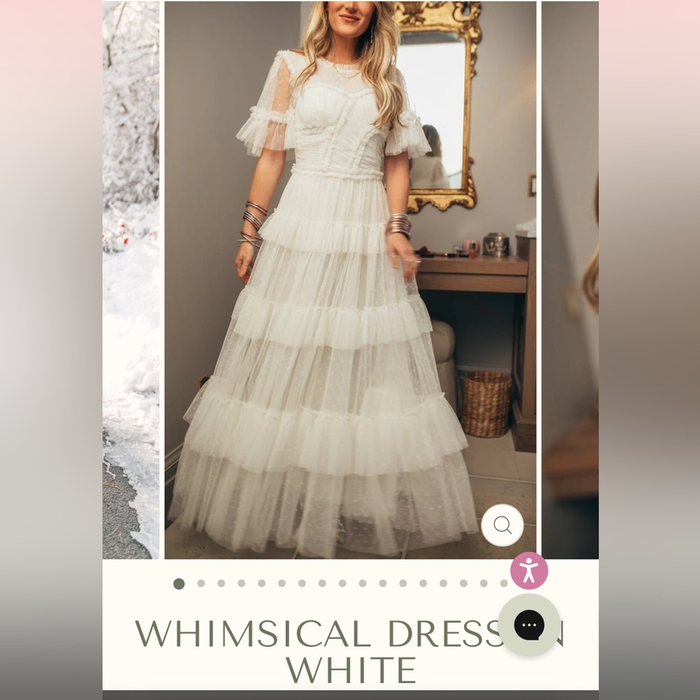 Ivy City Co Ethereal White Maxi Dress